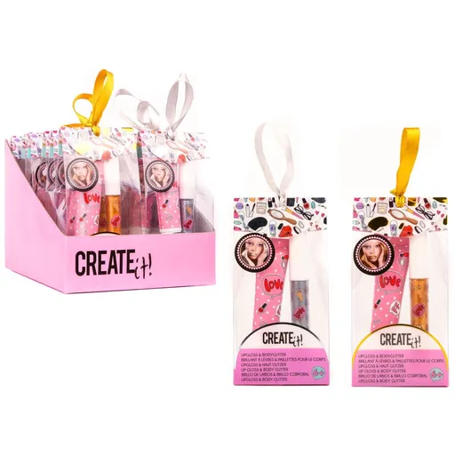 Lesk na rty + třpytky na tělo stříbrné - zlaté Creat it!