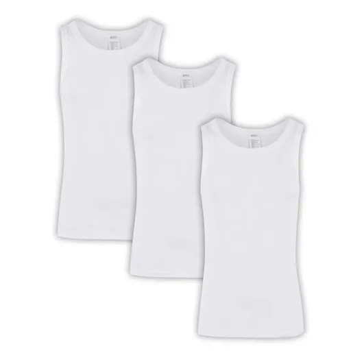 Build Your Brand Set 3ks: Pánské bavlněné tílko - Bílá | XL