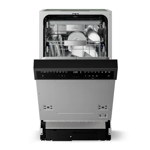 Klarstein Velaire polointegrovaná myčka nádobí | Minimalistická, kompaktní | Třída energetické účinnosti B | 45 cm