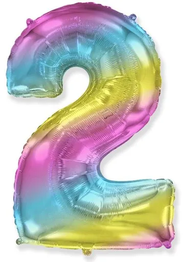 Balón foliový číslice DUHOVÁ 115 cm - 2 - Flexmetal