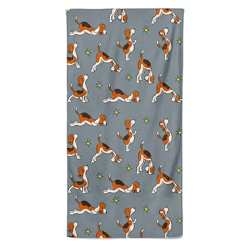 Osuška Psí jóga (Velikost osušky: 70x140cm)