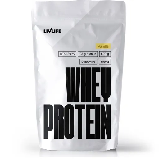 Livlife Whey Protein s příchutí vanilka 500 g