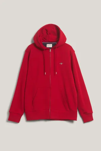 MIKINA GANT REG SHIELD FULL ZIP HOODIE RUBY RED
