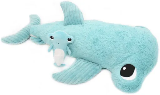 PTIPOTOS Plyšový kladivoun Clou modrý - máma s miminkem