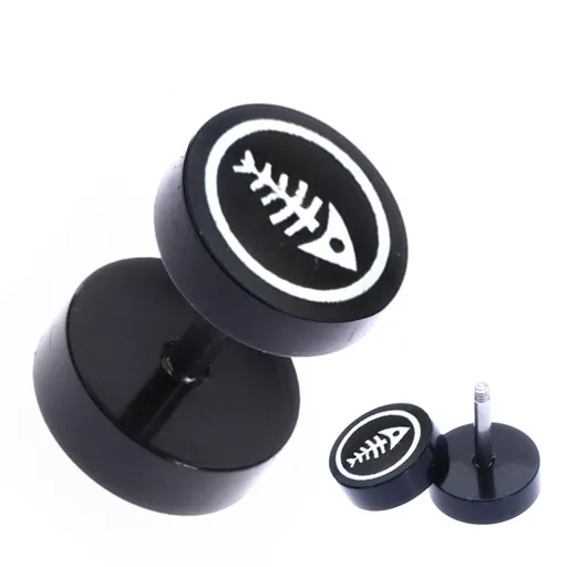 Nepravý plug z akrylu - rybí kostra v kruhu