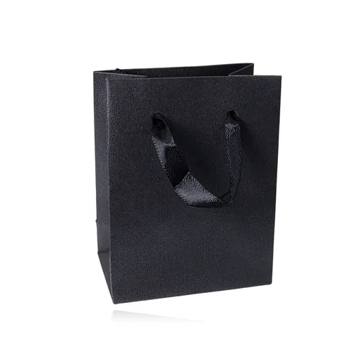 Černá papírová dárková taška s matným povrchem