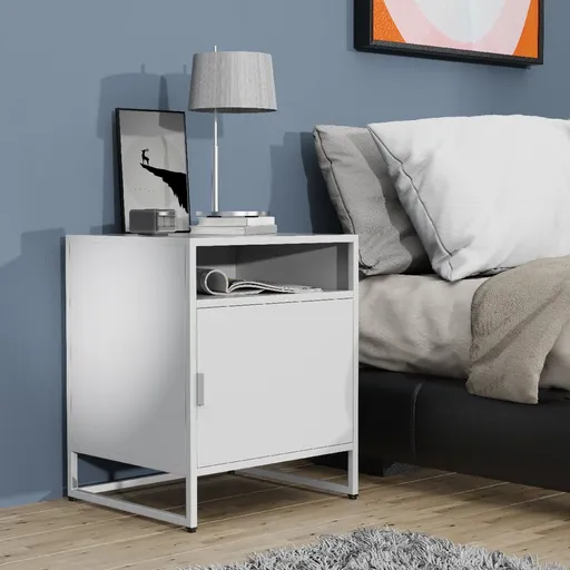 VCM Noční stolek „Flokas L“, bílý