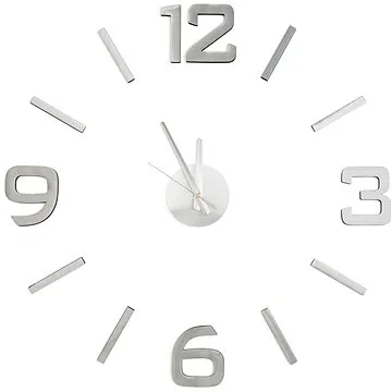 Nástěnné hodiny Classic Style, nalepovací, stříbrné (HM4-WSC-10EM101S)