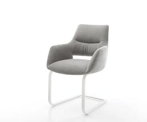 Jídelní židle Yago-Flex s područkami potahová látka Měkký šedá