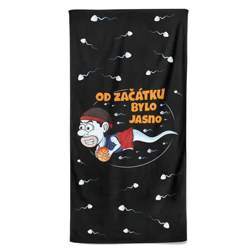 Osuška Basketbalová spermie (Velikost osušky: 70x140cm)