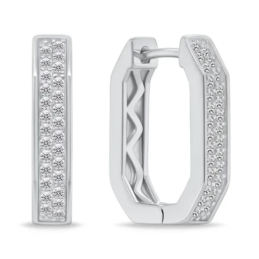 Brilio Silver Stříbrné náušnice se třpytivými zirkony EA1138W