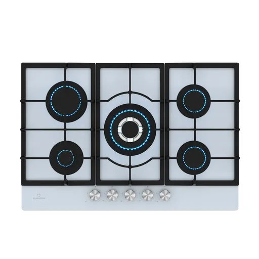 Klarstein Ignito 5zónová plynová varná deska, 5 Hořáků, elektr. zapalování, Wok, pro zkapalněný nebo zemní plyn