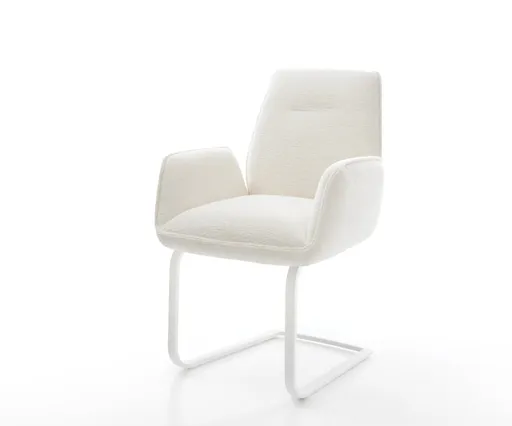 Jídelní židle Zoa-Flex bouclé měkký béžová jídelní židle plochá