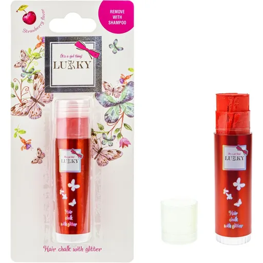 LUKKY křída na vlasy se třpytkami, třešeň