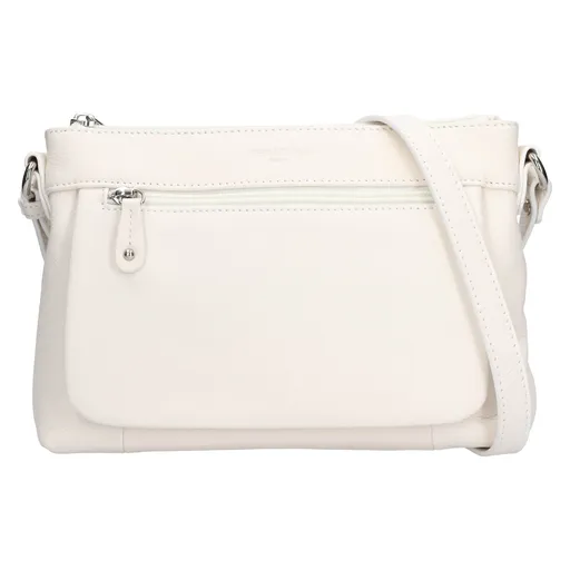 Dámská kožená crossbody kabelka Hexagona Violla - bílá