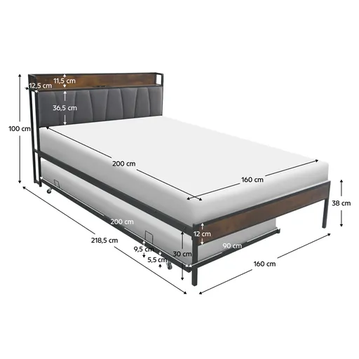 Postel s přistýlkou NORDO  Tempo Kondela