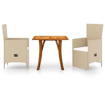3dílný zahradní jídelní set béžový, 3071887 (3071887)