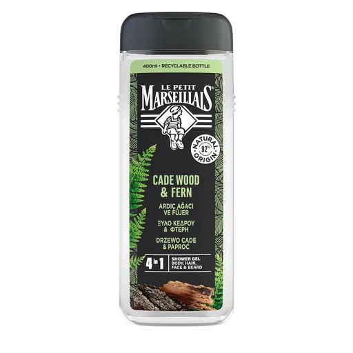 Le Petit Marseillais Sprchový gel 4v1 Cade Wood & Fern Shower Gel 400 ml