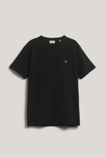 TRIČKO GANT TEXTURE SS TSHIRT BLACK