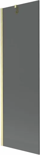 MEXEN/S Next vanová zástěna FIX 60 x 150, grafit, zlatá kartáčovaná 895-060-000-00-40-55