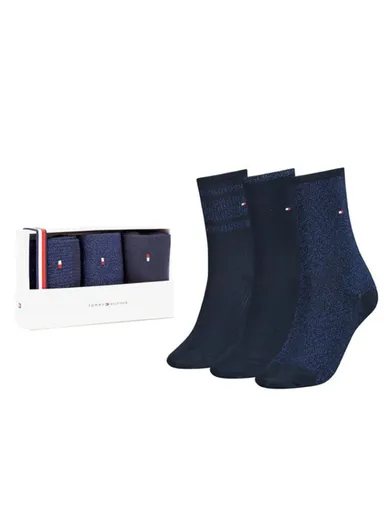 Tommy Hilfiger dámské modré ponožky 3 pack 100000865 035