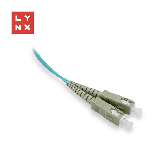 LYNX duplexní patch kabel MM, OM3, SC/SC, 50/125µm, 0, 5m