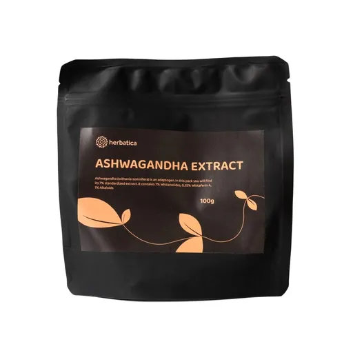 Ashwagandha prášek z kořene, 7% extrakt - 100 g - Herbatica