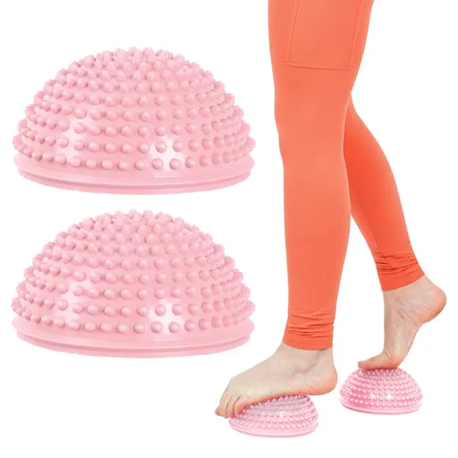 Balanční a masážní podložka na chodidla inSPORTline Uossia světle růžová