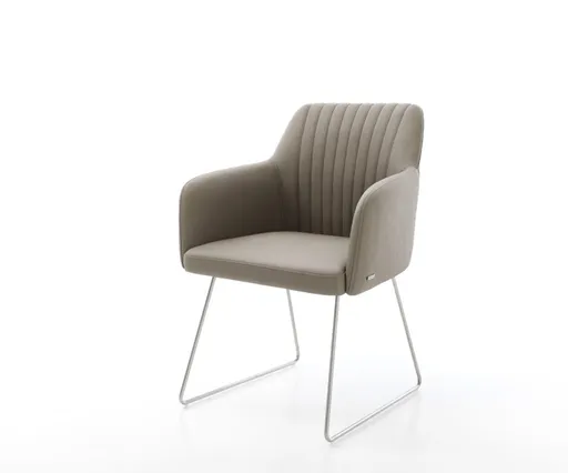 Jídelní židle Greg-Flex pravá kůže tmavě béžová tenká podnož