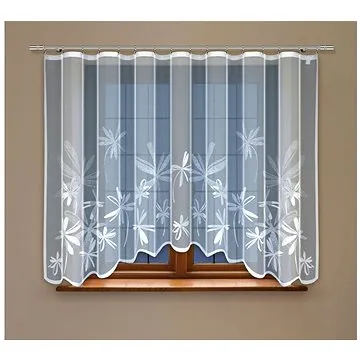 MyBestHome Dekorační žakárová záclona s řasící páskou MISHEL 160 bílá 300x160 cm (HAFT-241640/160)