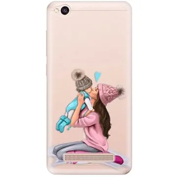 iSaprio Kissing Mom - Brunette and Boy pro Xiaomi Redmi 4A (kmbruboy-TPU2-Rmi4A)