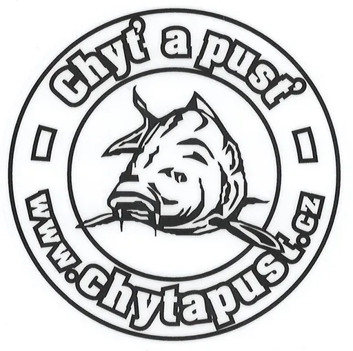 Chyť a pusť Samolepka černobílá průhledná,Chyť a pusť Samolepka černobílá průhledná