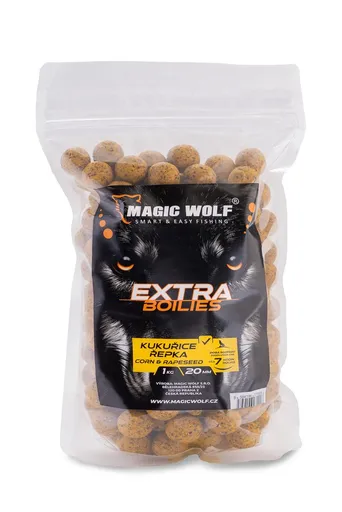 Magic Wolf Boilies Extra 1kg - Kukuřice / řepka 24mm,Magic Wolf Boilies Extra 1kg - Kukuřice / řepka 24mm