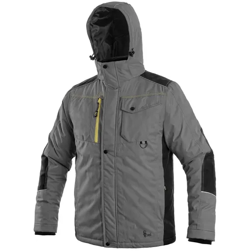 Canis (CXS) Pánská zimní bunda CXS BALTIMORE - Šedá / černá | 3XL