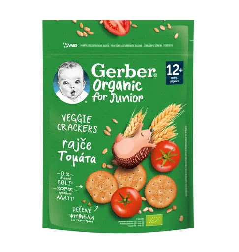 Gerber Junior Veggie Krekry rajčatové 12m+ 100 g