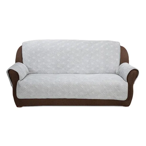 Přehozy s područkami CRYSTAL šedé trojkřeslo - sedák 170 cm