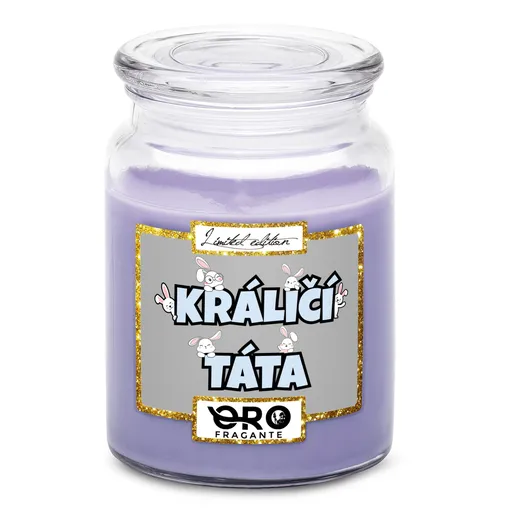 Svíčka Králičí táta (Vůně svíčky: Levandule)