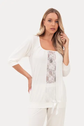 Dámské bambusové pyžamo SERENA S Krémová