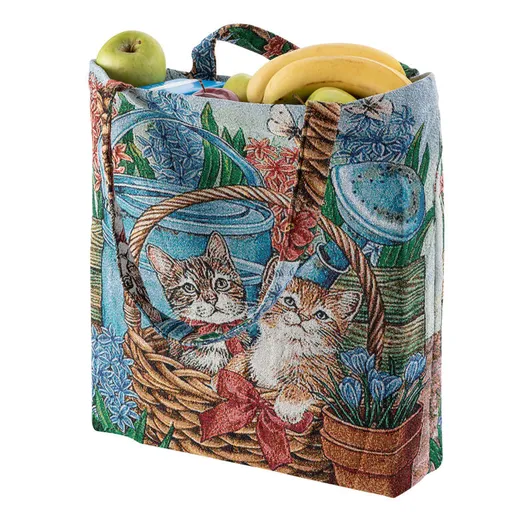 Textilní nákupní taška KOČKY V KOŠÍKU