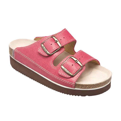 SANTÉ Dámské pantofle N/25/C30/H/K/CP ČERVENÁ v.39