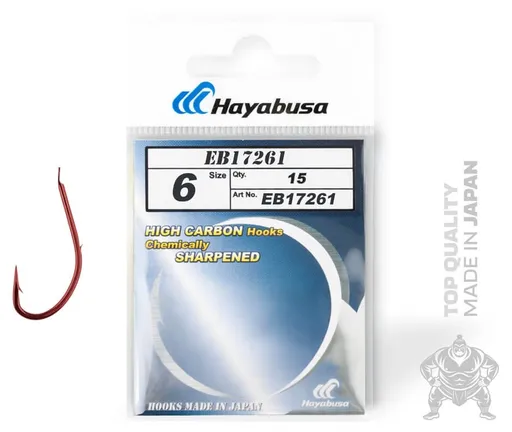 Hayabusa háčky h.mrs172 red 15 ks - velikost 3