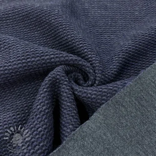 Kabátovina DOUBLE FACE WITH JERSEY dark blue