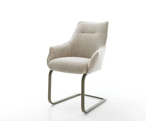 Jídelní židle Alja-Flex s područkami látka Měkký béžová jídelní