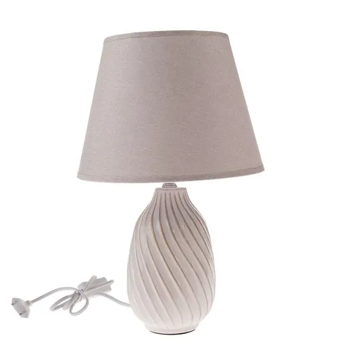 Keramická stolní lampa Vela, 38 cm, béžová