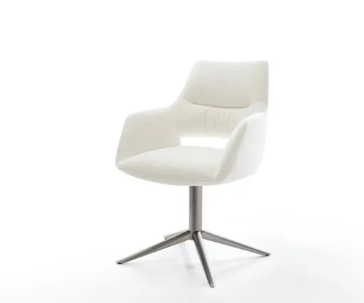 Jídelní židle Yago-Flex s područkami bouclé měkký béžová