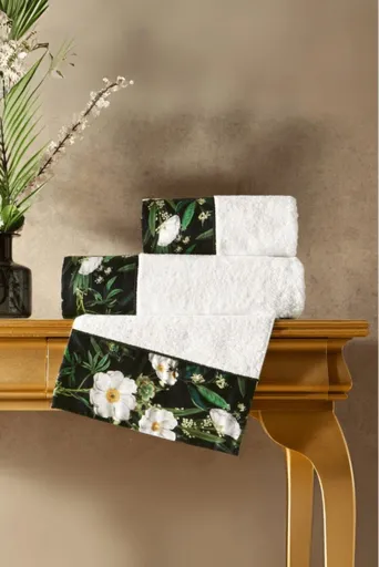 Dárková sada ručníků a osušky CALDERON, 3 ks Bílá Sada (malý ručník 30x50cm, ručník 50x100cm, osuška 75x150cm)