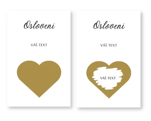 Personal Stírací los s vlastním textem - Simple Barva: Zlatá