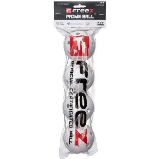FREEZ PRIME TUBE 4 PCS Sada florbalových míčků, bílá, velikost