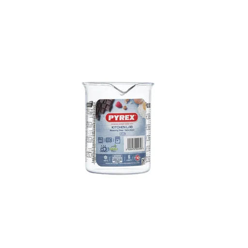 Skleněná odměrka s nálevkou PYREX 250ml