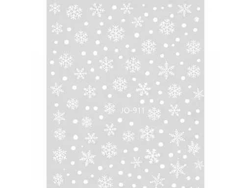 Samolepky na nehty - Sněhové vločky bílé JO-911